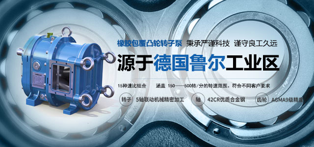 源于德國魯爾工業(yè)區(qū)的彈性體包覆凸輪轉(zhuǎn)子泵. 秉承嚴謹科技，謹守良工久遠